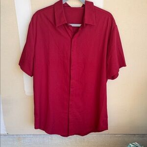 Classic Red Men's Dress Shirt